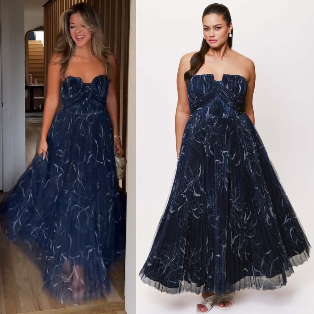 Hutch Corene Tulle Strapless Gown 12